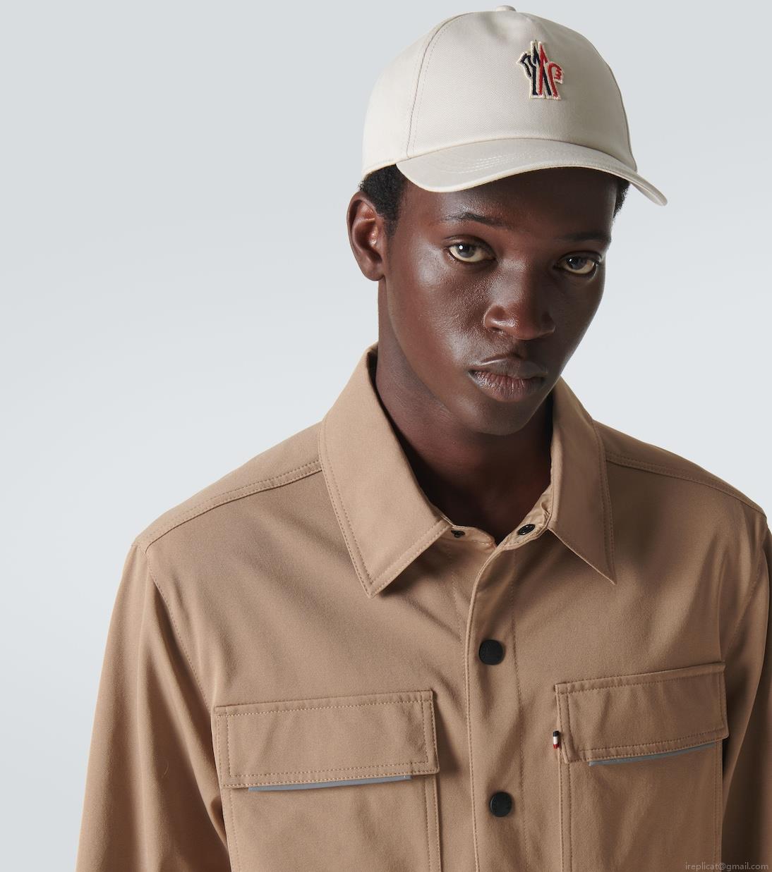 Moncler GrenobleLogo cotton gabardine baseball cap