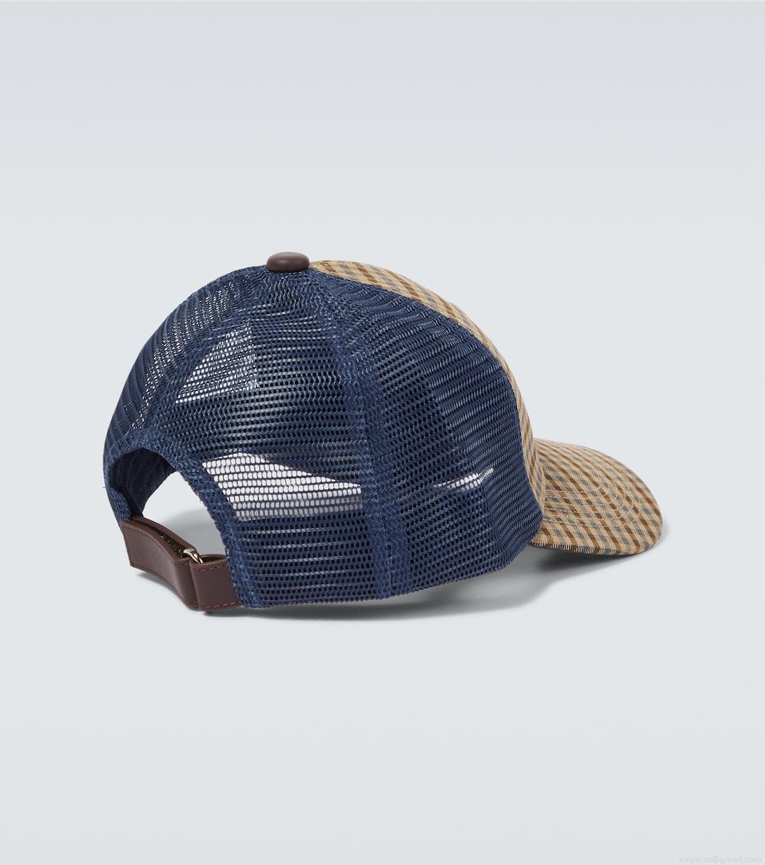 Wales BonnerOriginal monogram checked baseball cap