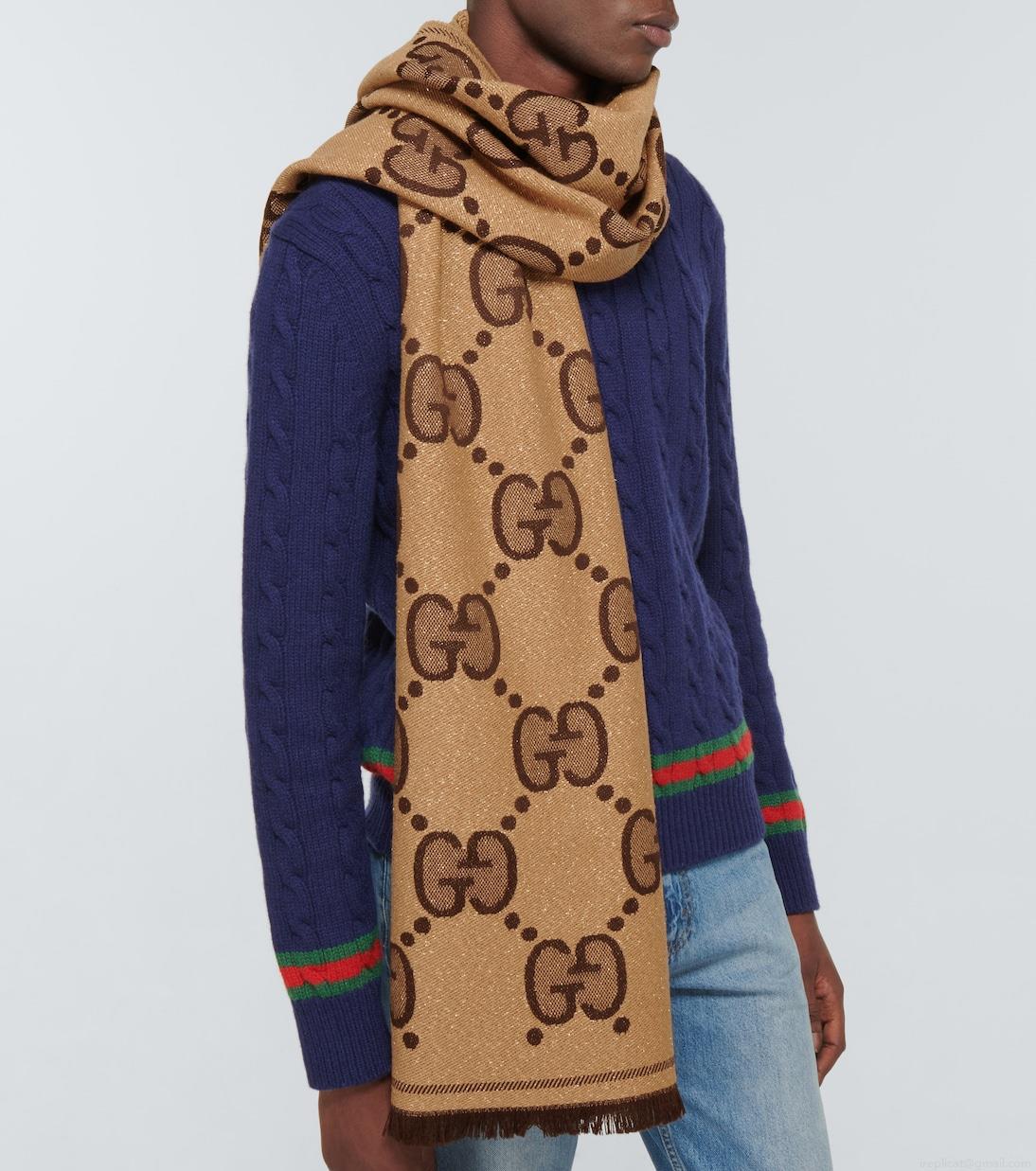 GucciGG wool jacquard scarf