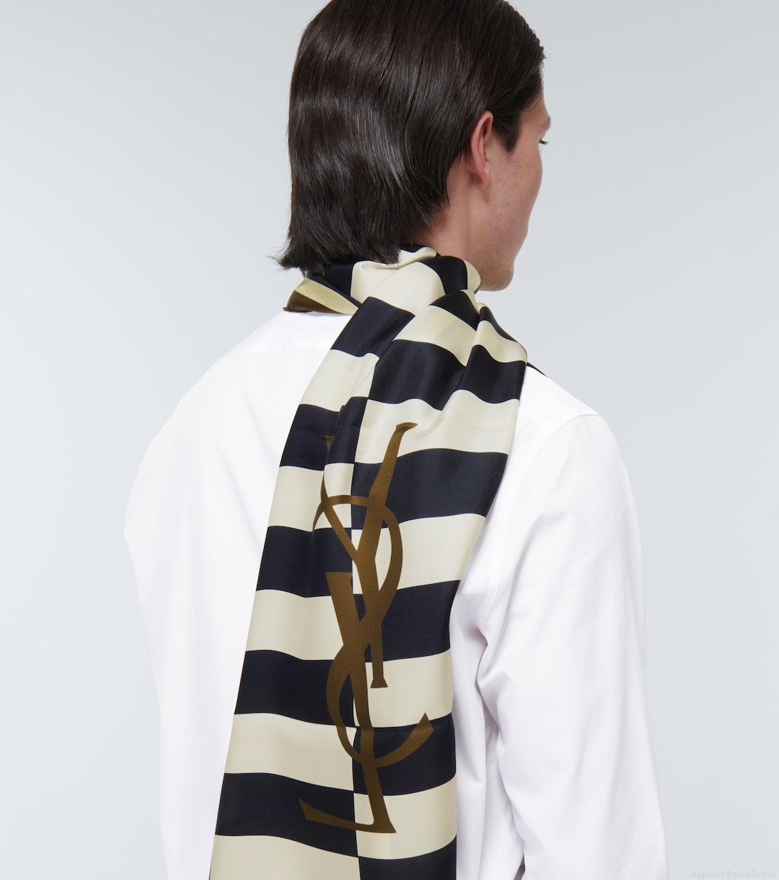 Saint LaurentCassandre silk twill scarf