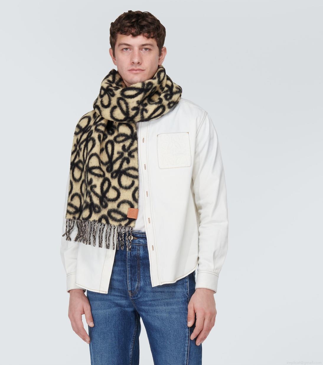 LoeweAnagram alpaca and wool-blend scarf