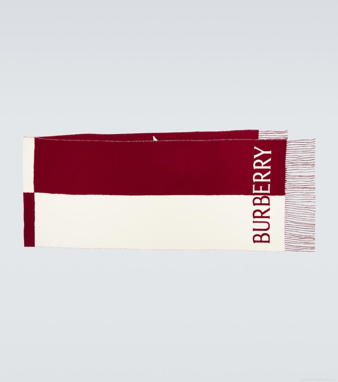 BurberryEKD wool and cashmere scarf