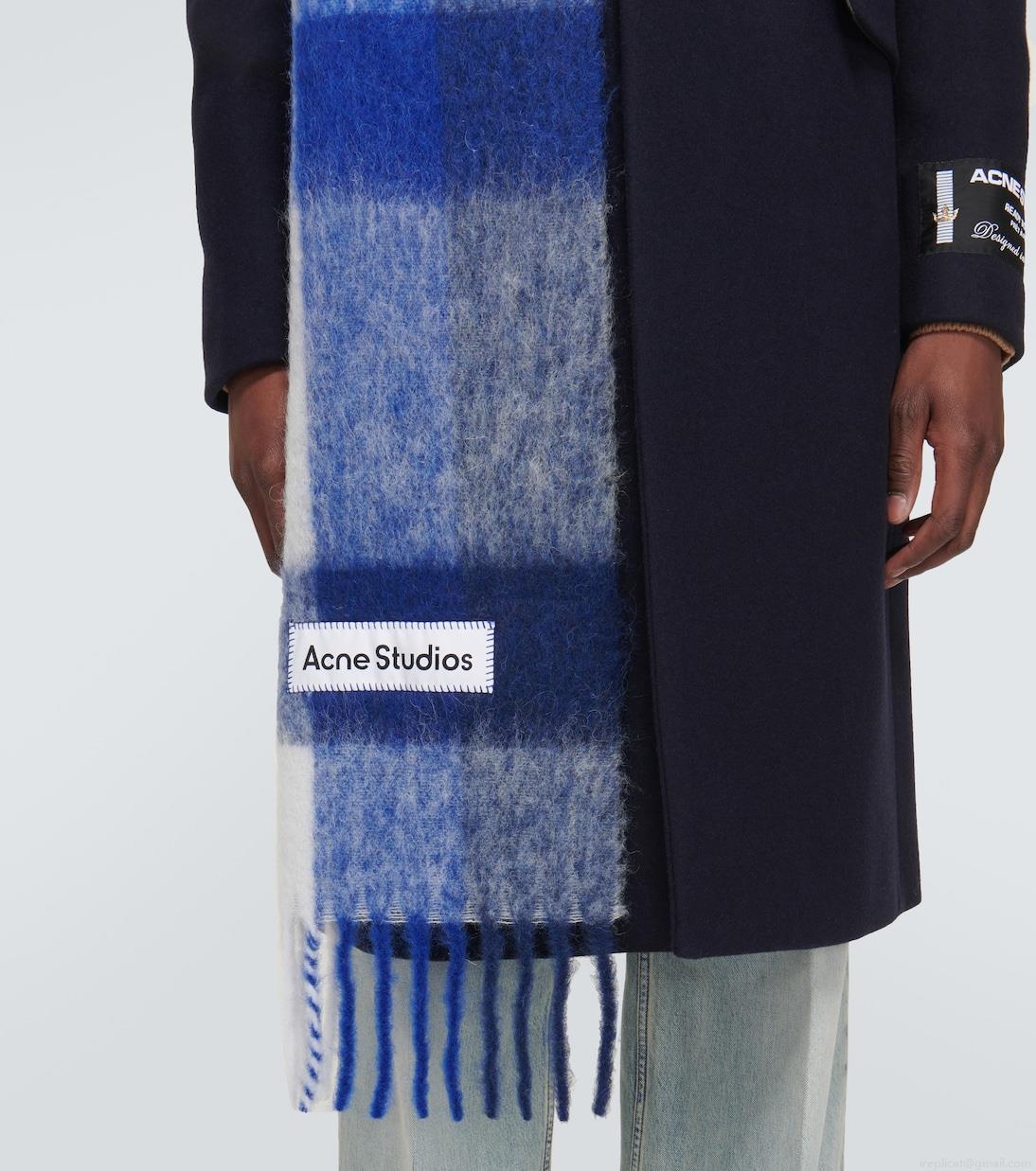 Acne StudiosChecked wool-blend scarf