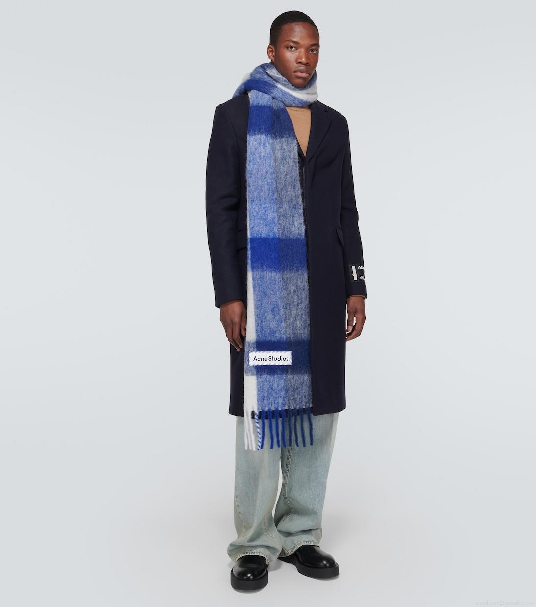 Acne StudiosChecked wool-blend scarf