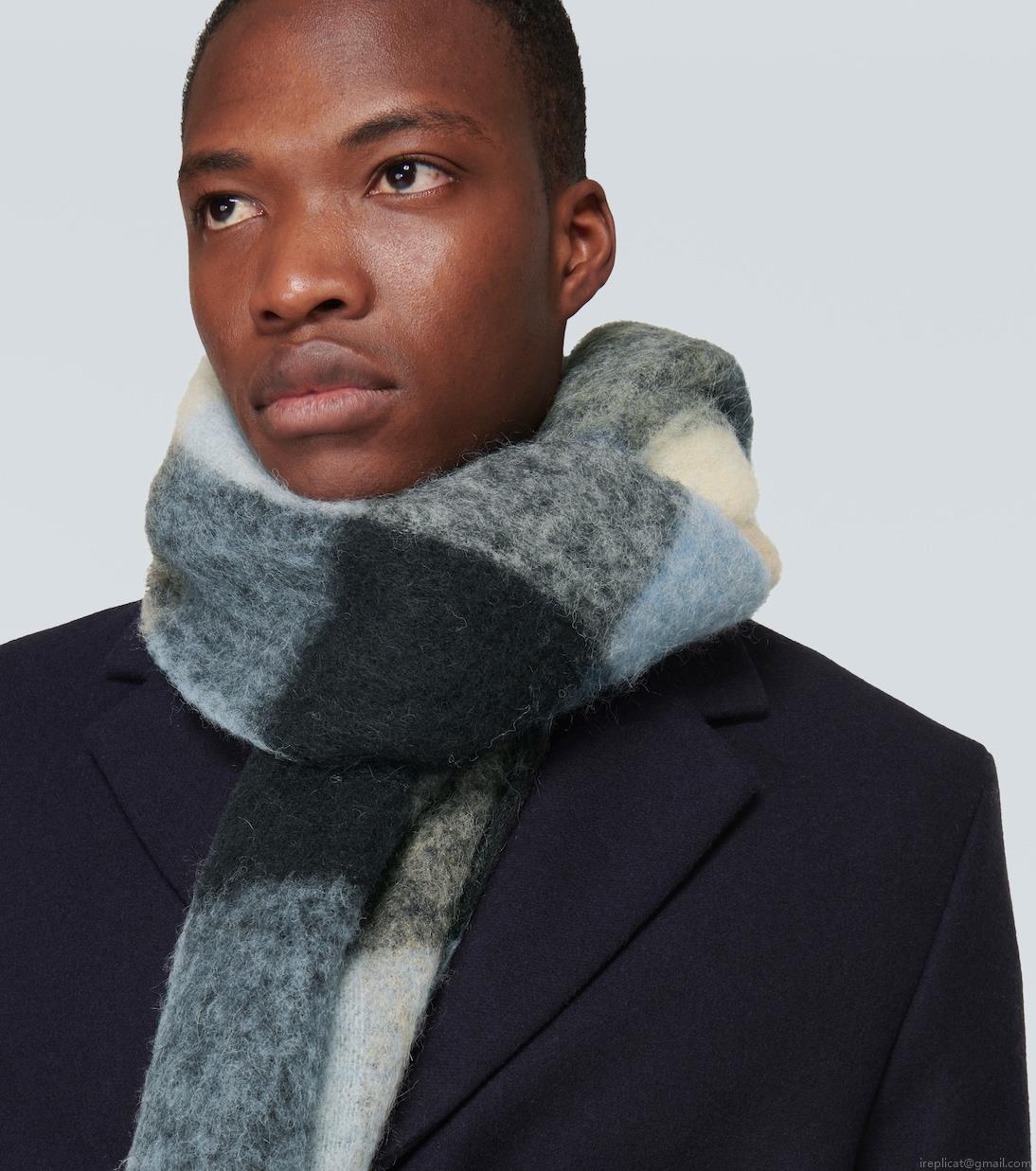 Acne StudiosChecked wool-blend scarf