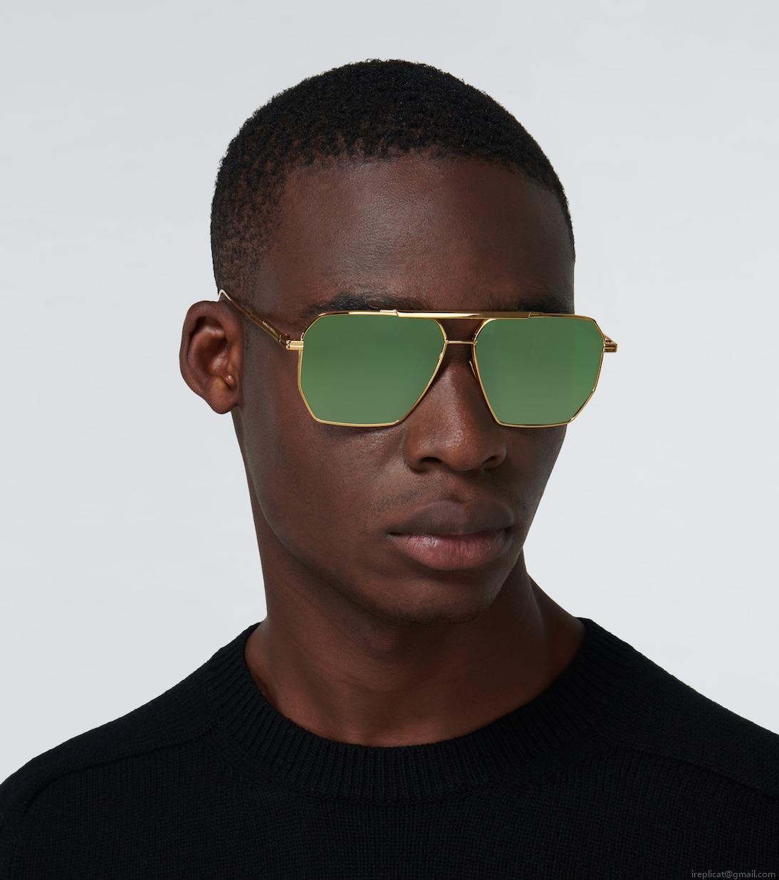 Bottega VenetaMetal-frame sunglasses