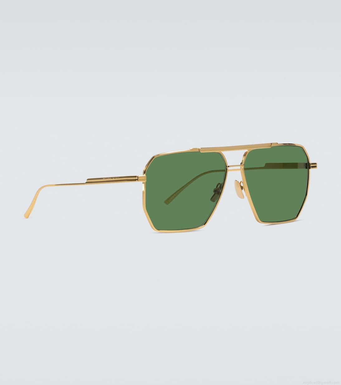 Bottega VenetaMetal-frame sunglasses