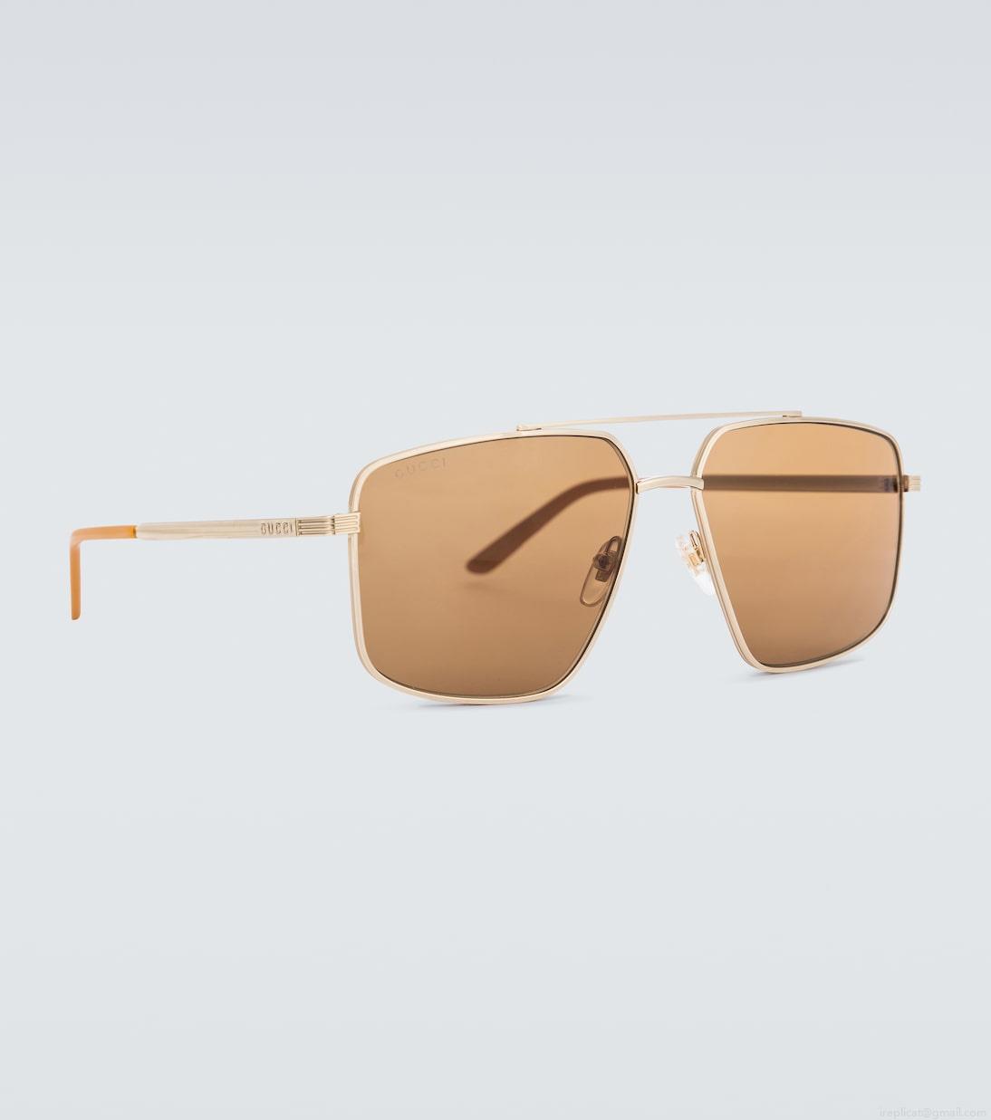 GucciMetal aviator sunglasses