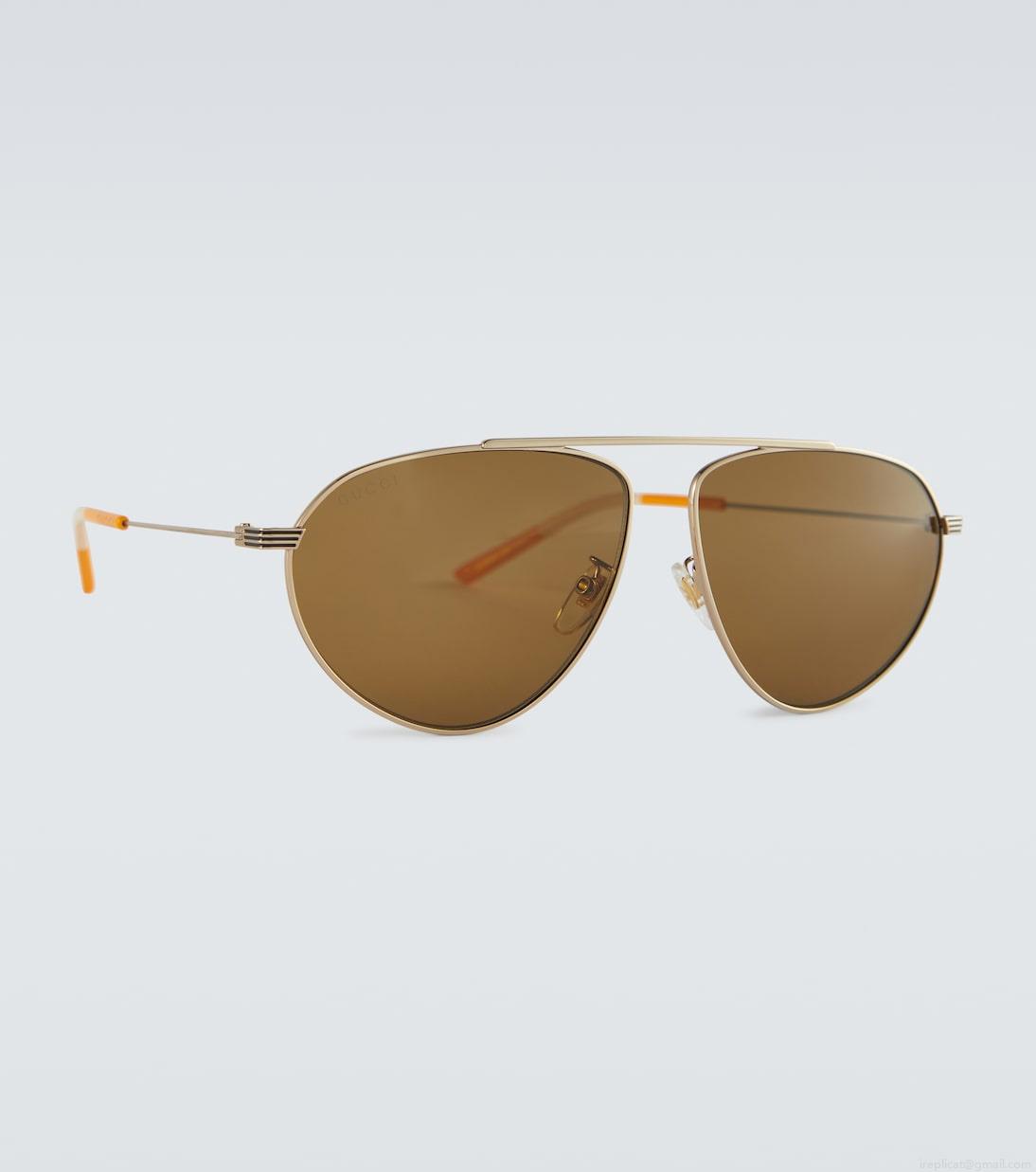 GucciMetal frame aviator sunglasses