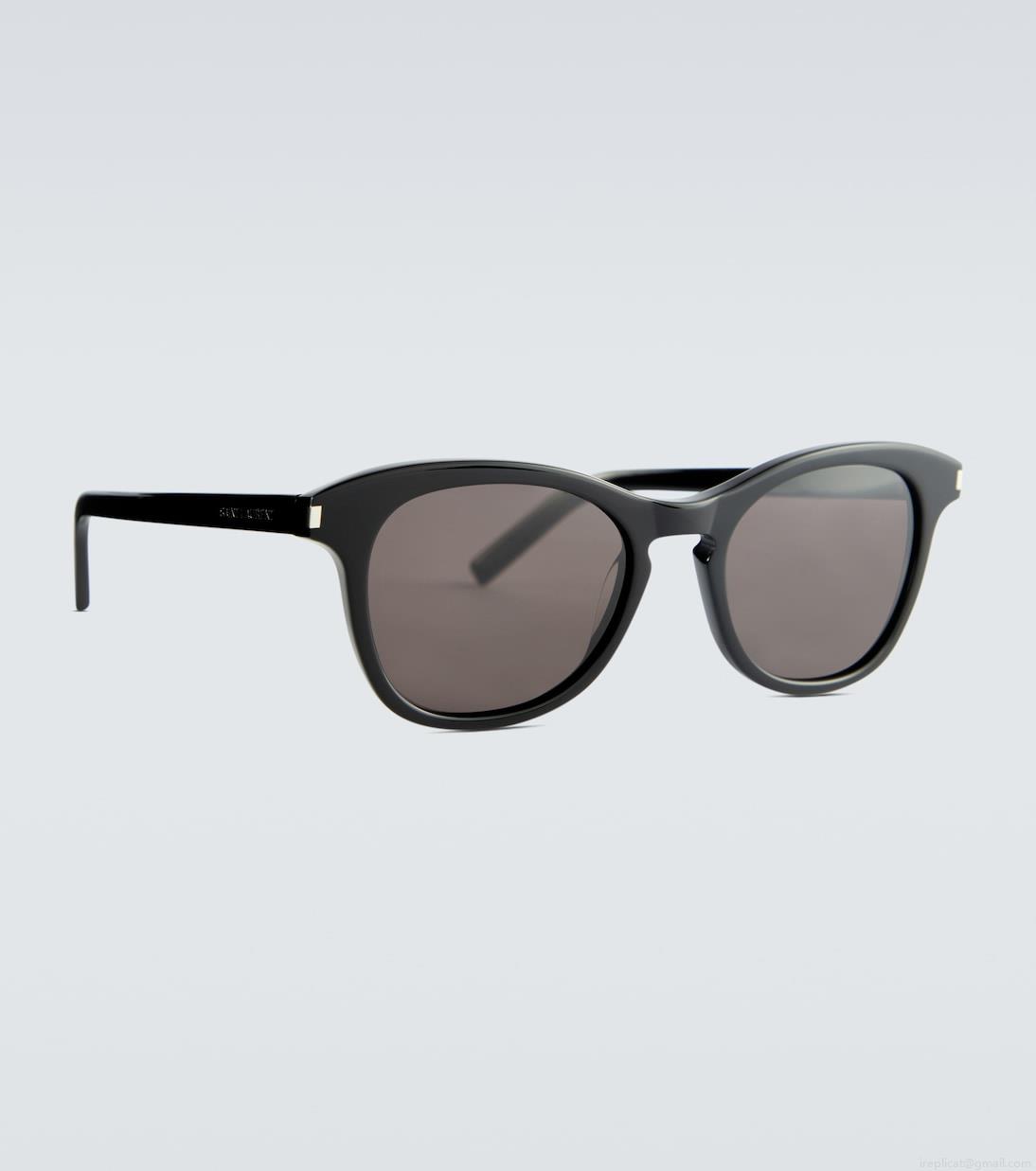 Saint LaurentRound-frame acetate sunglasses