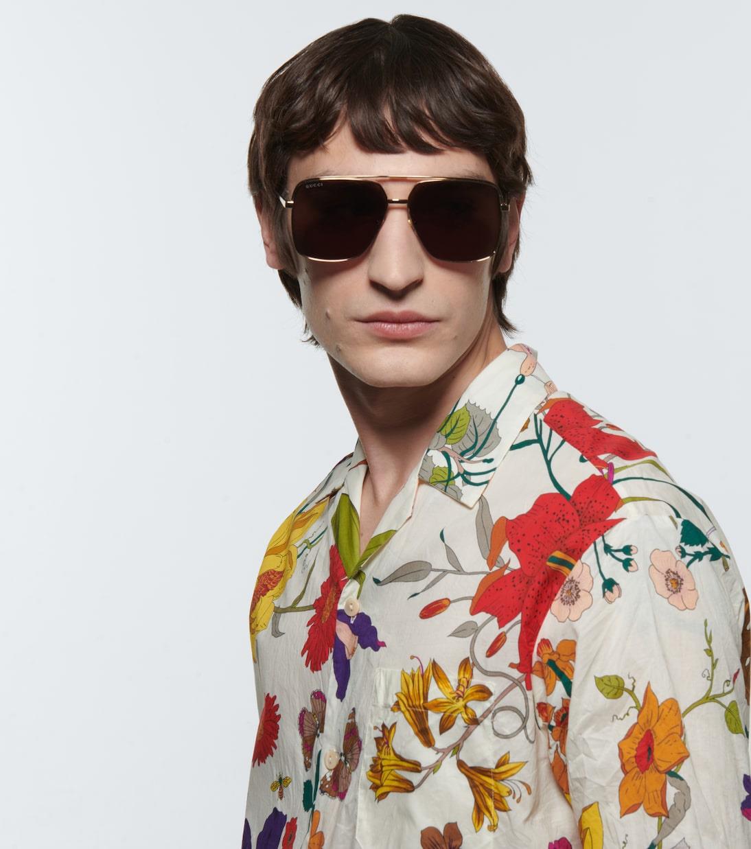 GucciAviator metal sunglasses