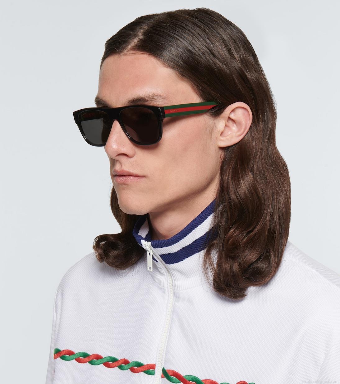 GucciRectangle-frame sunglasses