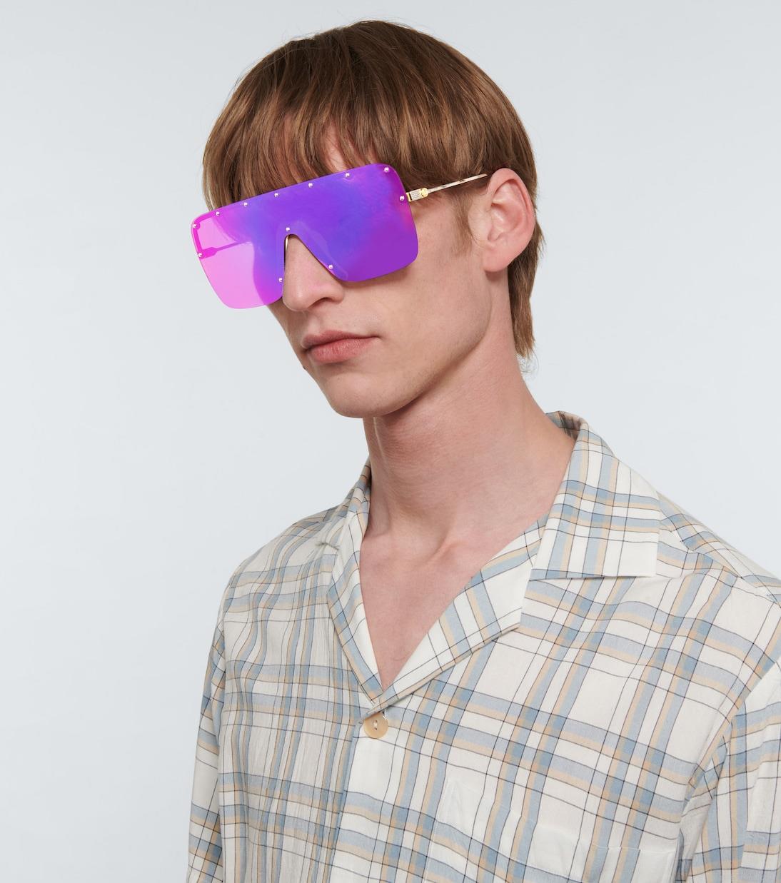 GucciMask-frame sunglasses