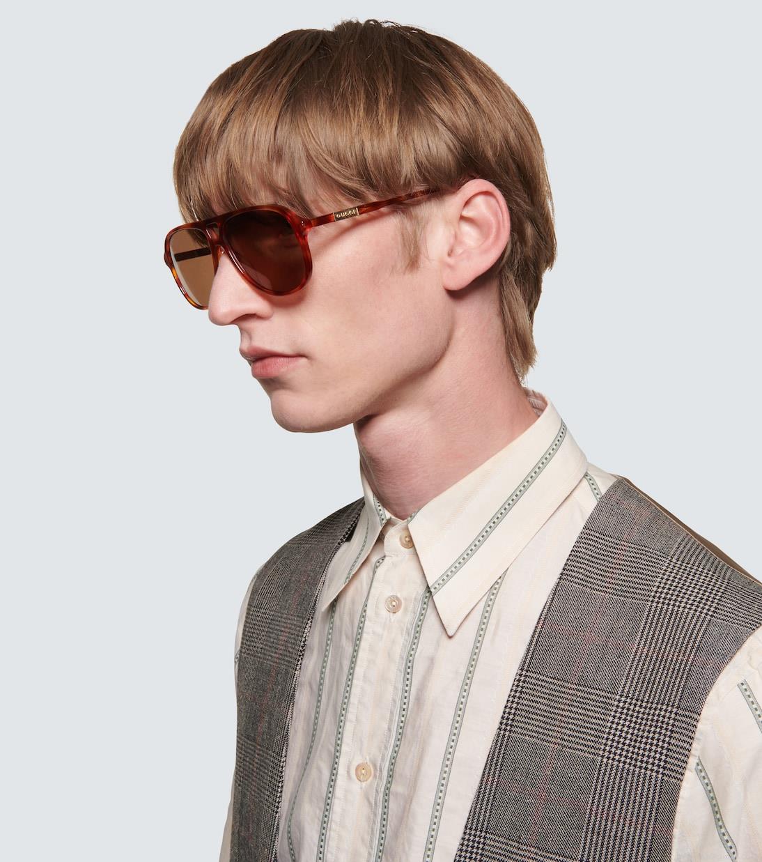 GucciAviator acetate sunglasses