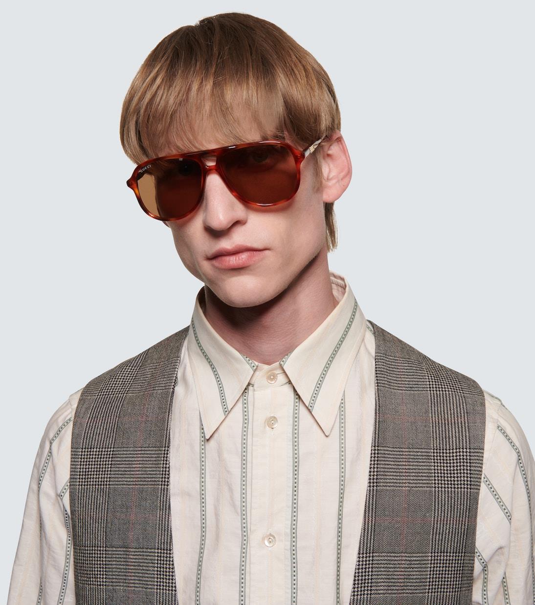 GucciAviator acetate sunglasses