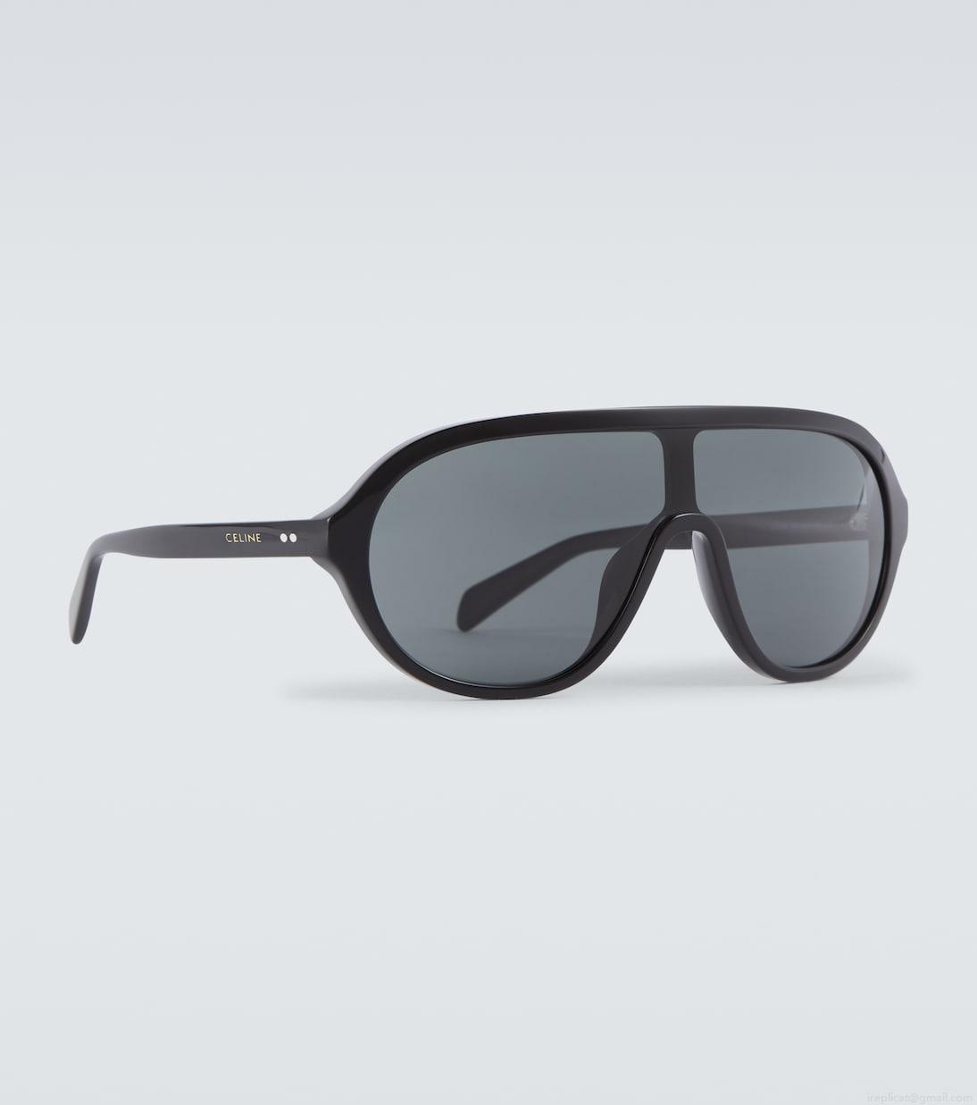 Celine EyewearMask-shaped acetate sunglasses