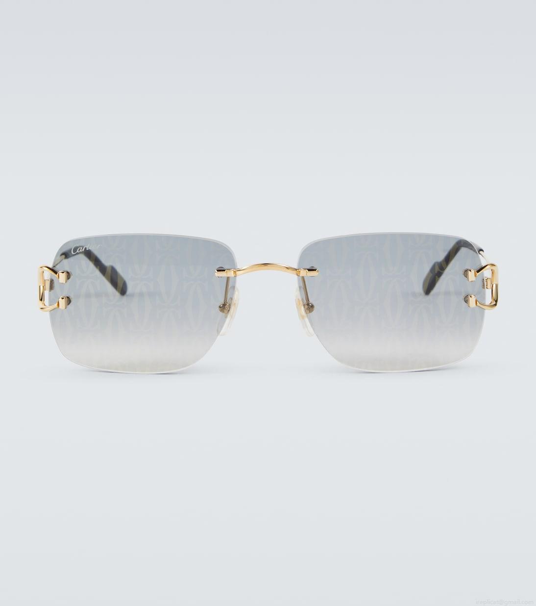 Cartier Eyewear CollectionMonogram rectangular sunglasses