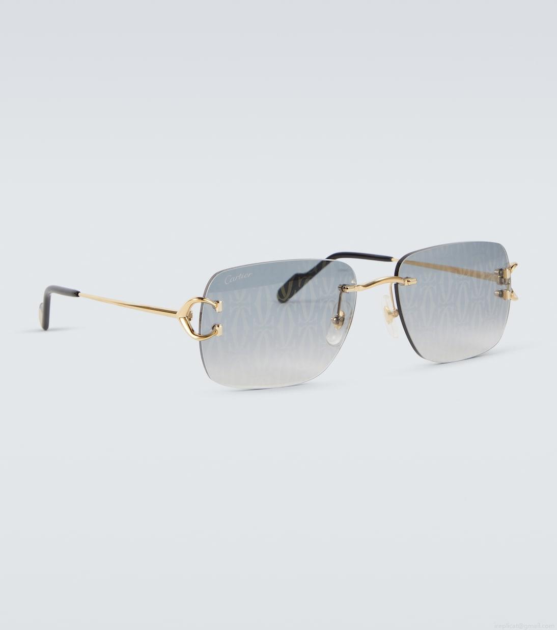 Cartier Eyewear CollectionMonogram rectangular sunglasses