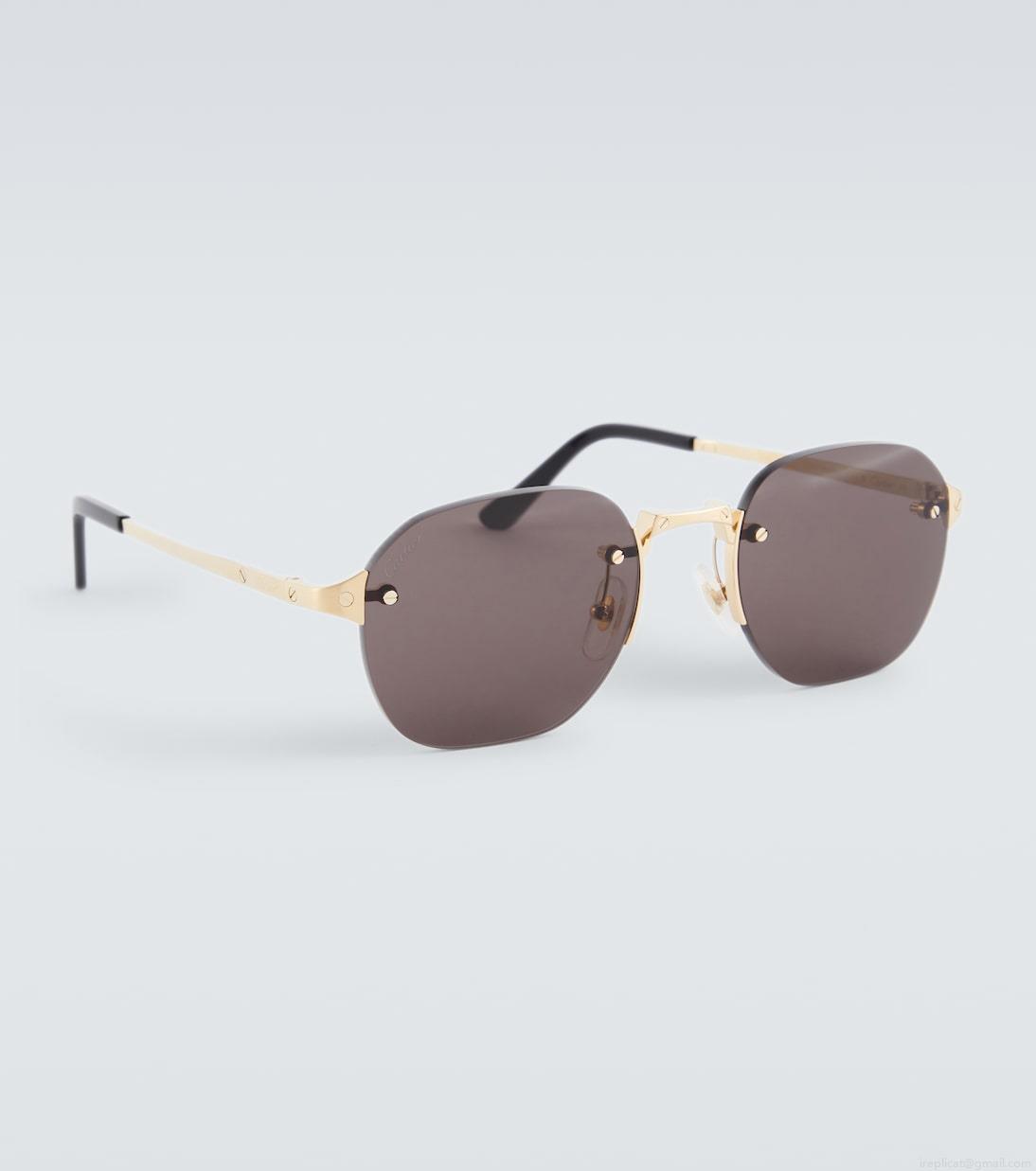 Cartier Eyewear CollectionSantos de Cartier round sunglasses