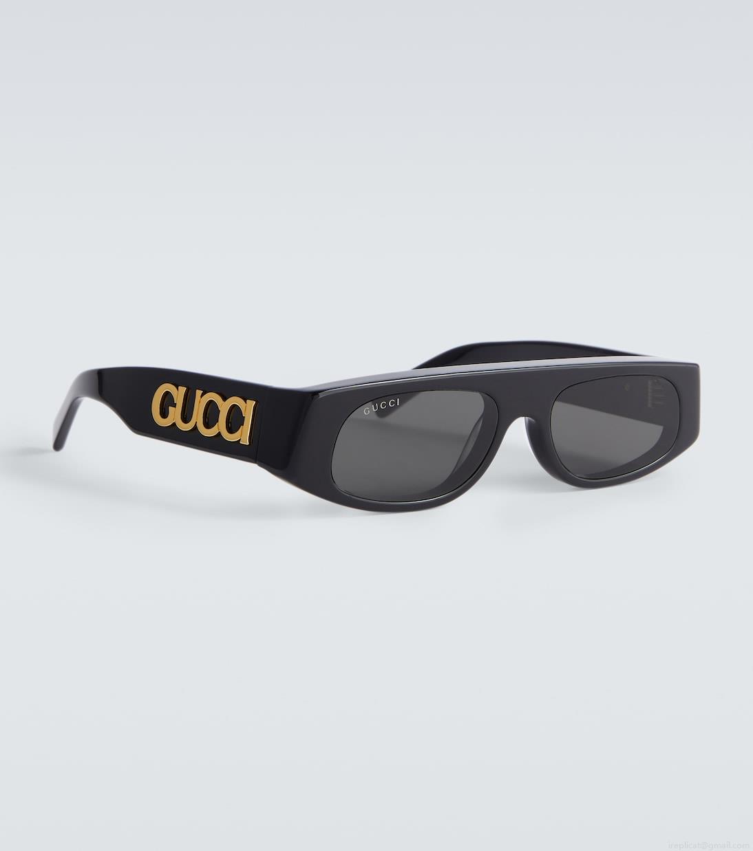 GucciLogo flat-top sunglasses