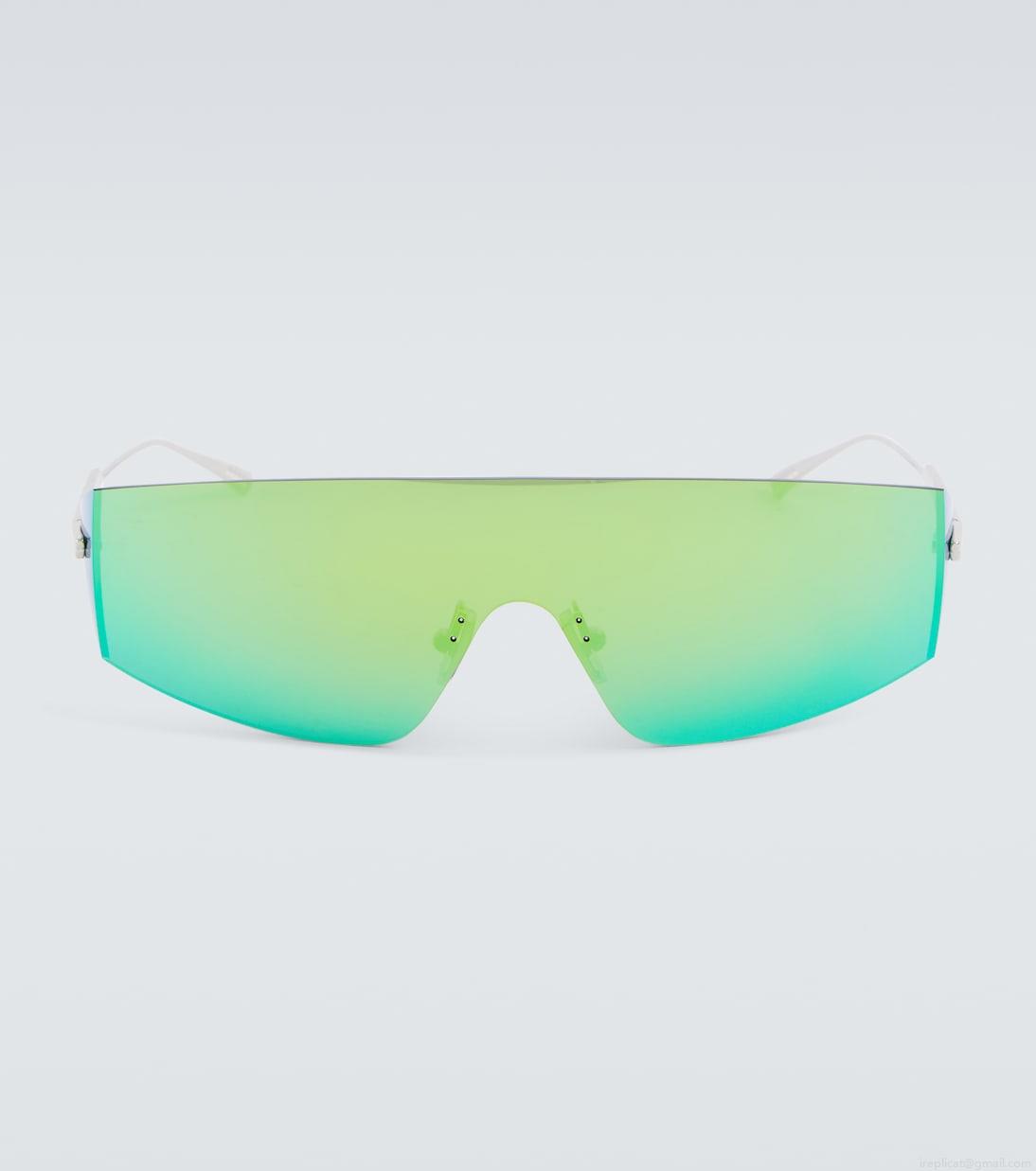 Bottega VenetaMask flat-top sunglasses