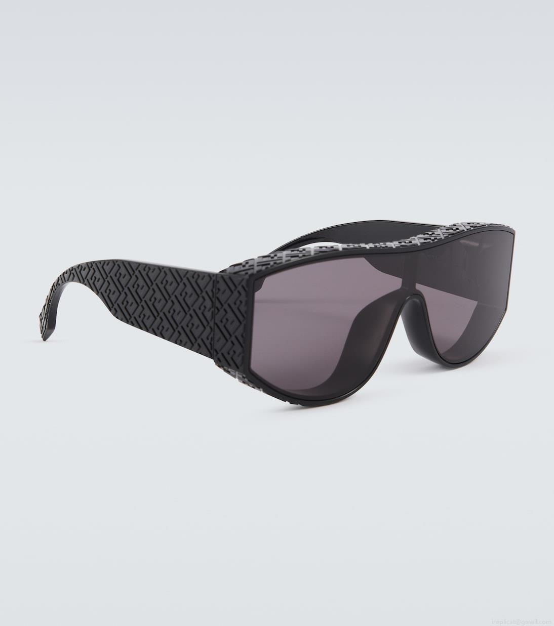 FendiFendi Lab embossed shield sunglasses