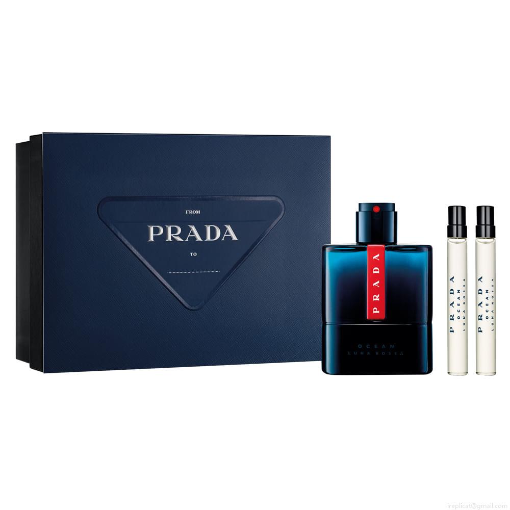 Kit Perfume Prada Luna Rossa Eau de Toilette Masculino 100 ml + 2 Miniaturas 10 ml