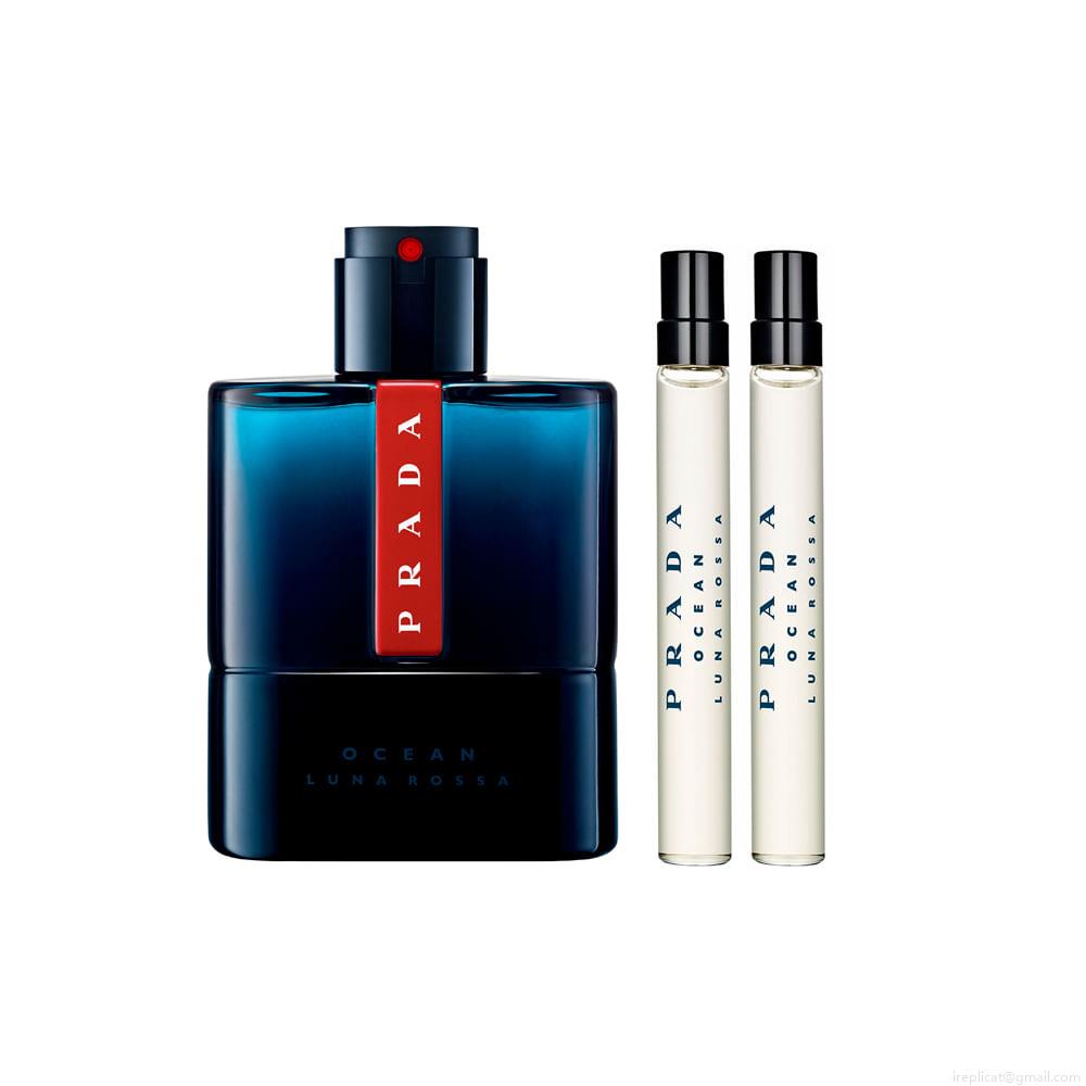 Kit Perfume Prada Luna Rossa Eau de Toilette Masculino 100 ml + 2 Miniaturas 10 ml