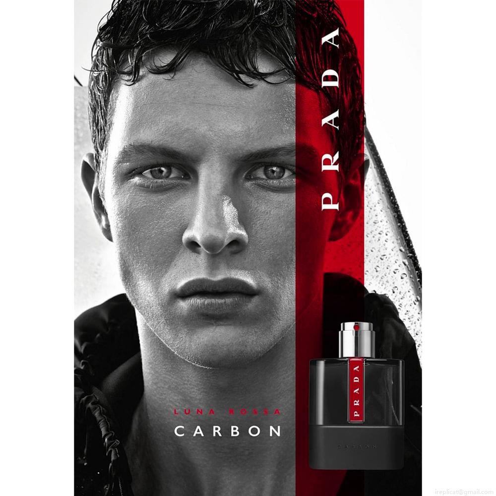 Kit Perfume Prada Luna Rossa Carbon Eau de Toilette Masculino 100 ml + Miniatura 10 ml