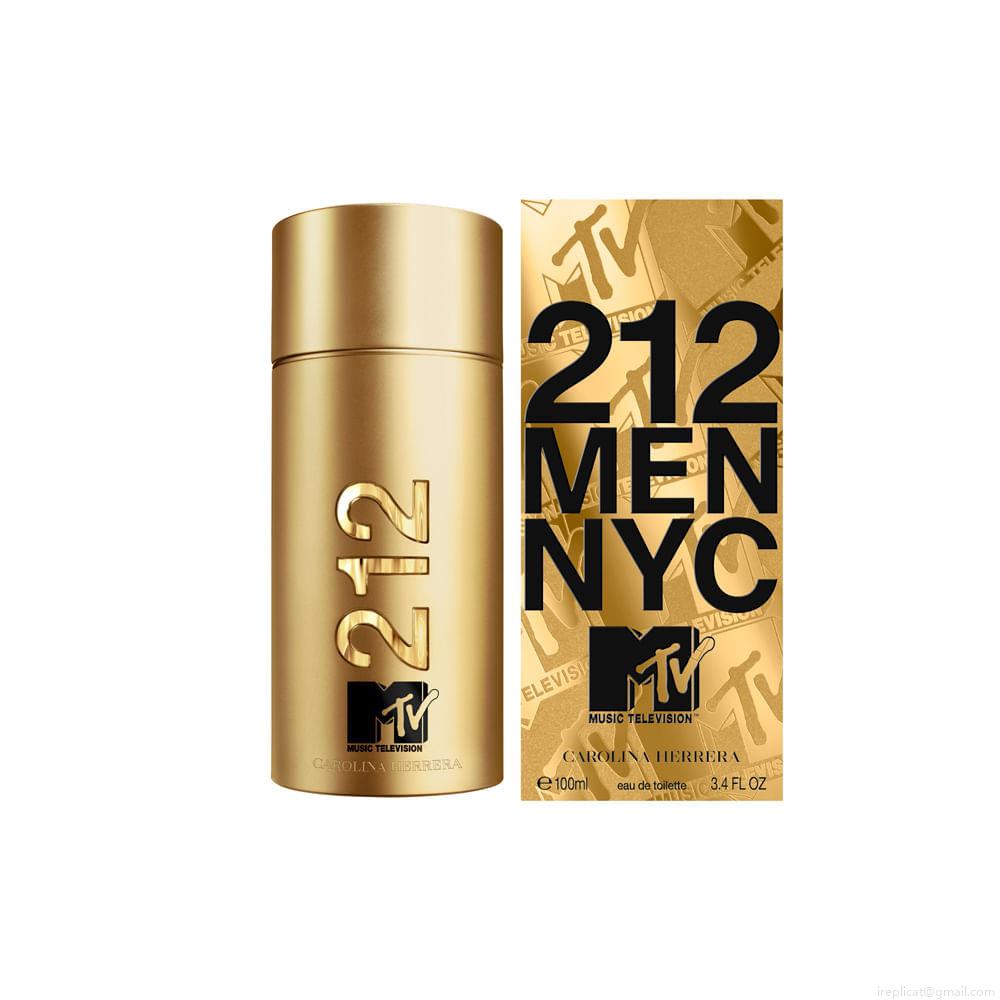 Perfume Carolina Herrera 212 Men Nyc Mtv Music Television Masculino Eau de Toilette 100 ml