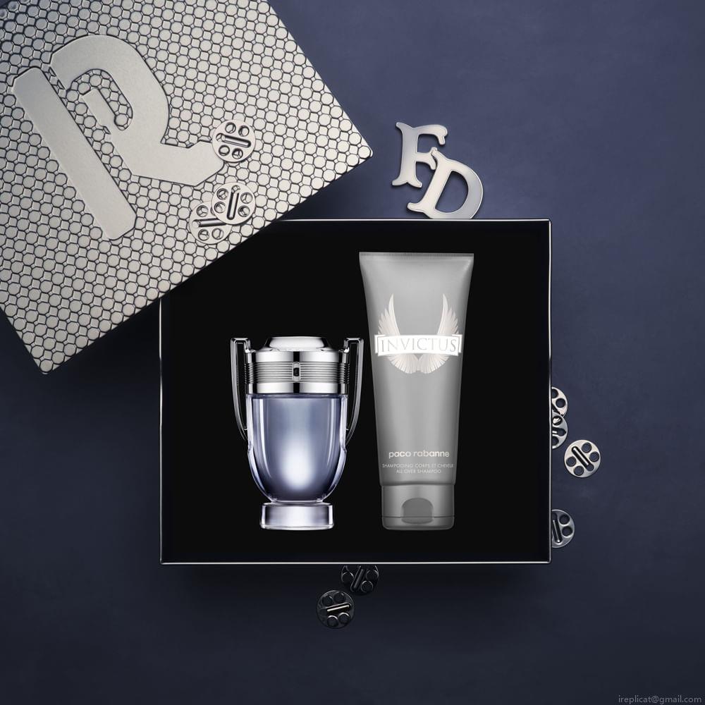 Kit Perfume Paco Rabanne Invictus Masculino Eau de Toilette 100 ml + Shampoo 100 ml