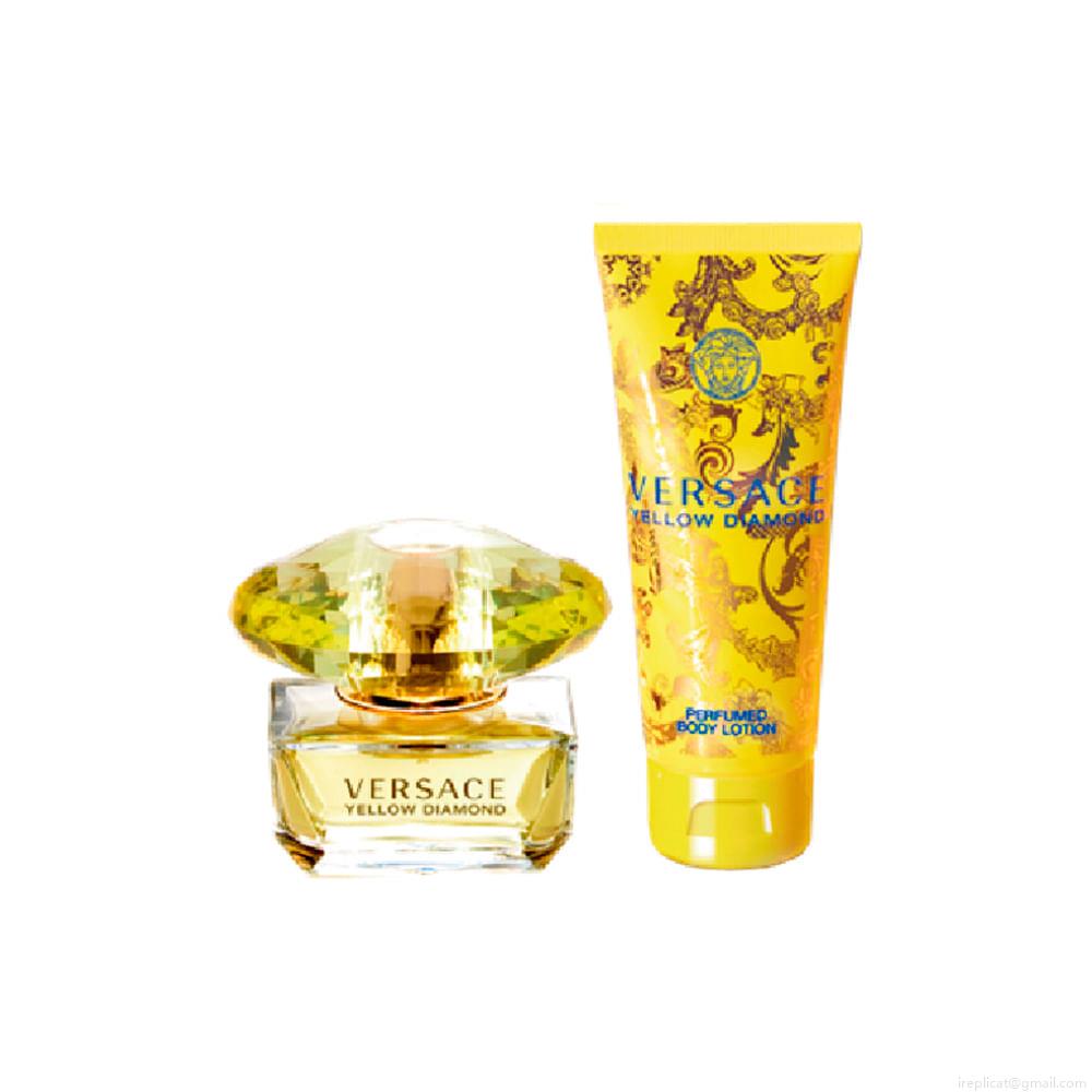 Kit Perfume Versace Yellow Diamond Wom Eau de Parfum Feminino 50 ml + Loção Corporal 50 ml