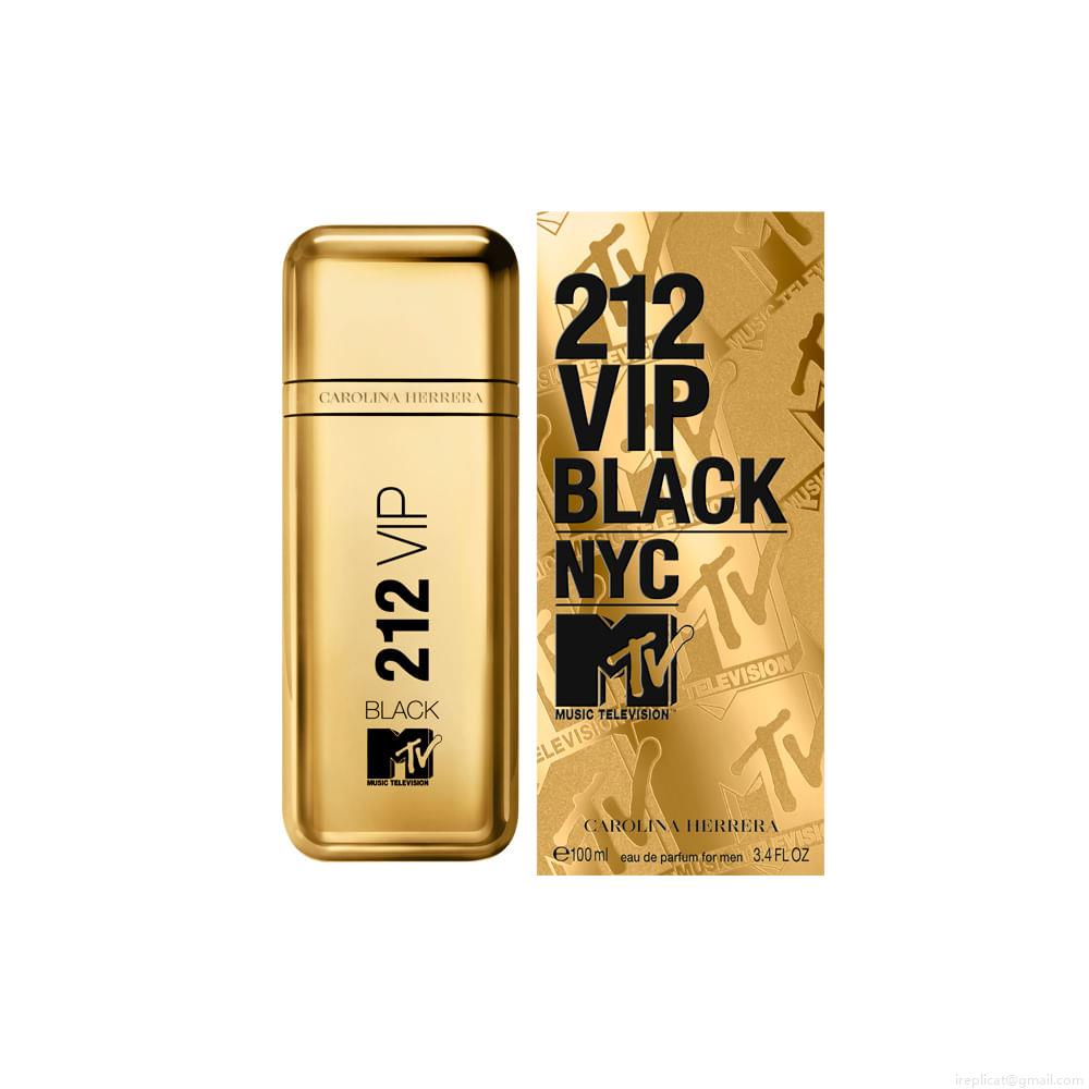 Perfume Carolina Herrera 212 VIP Black NYC MTV Music Masculino Eau de Parfum 100 ml