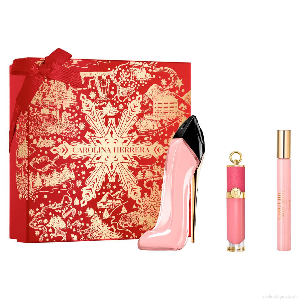 Kit Perfume Carolina Herrera Good Girl Blush Eau de Parfum Feminino 80 ml + Miniatura 10 ml + Batom 1070 Rose Jasmine 5 ml