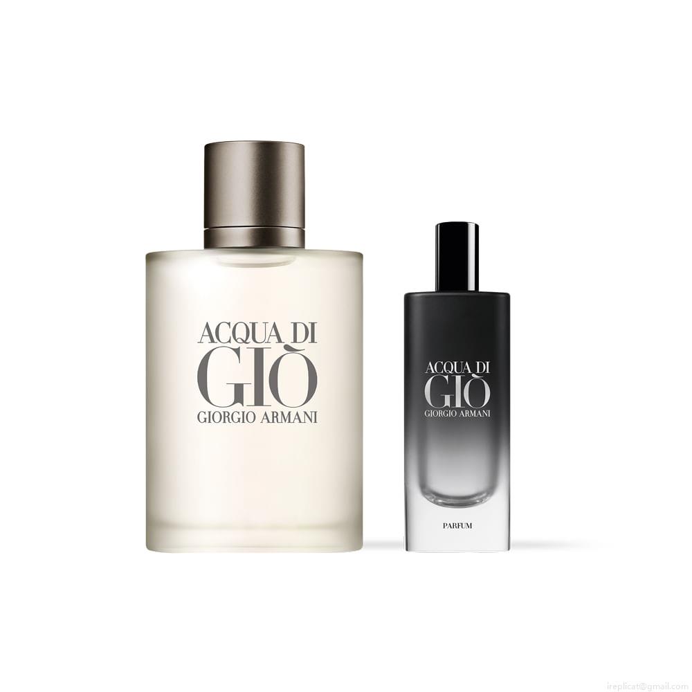 Kit Perfume Giorgioi Armani Acqua Di Giò Masculino Eau de Toilette 100 ml + Miniatura Acqua Di Giò Parfum 15 ml