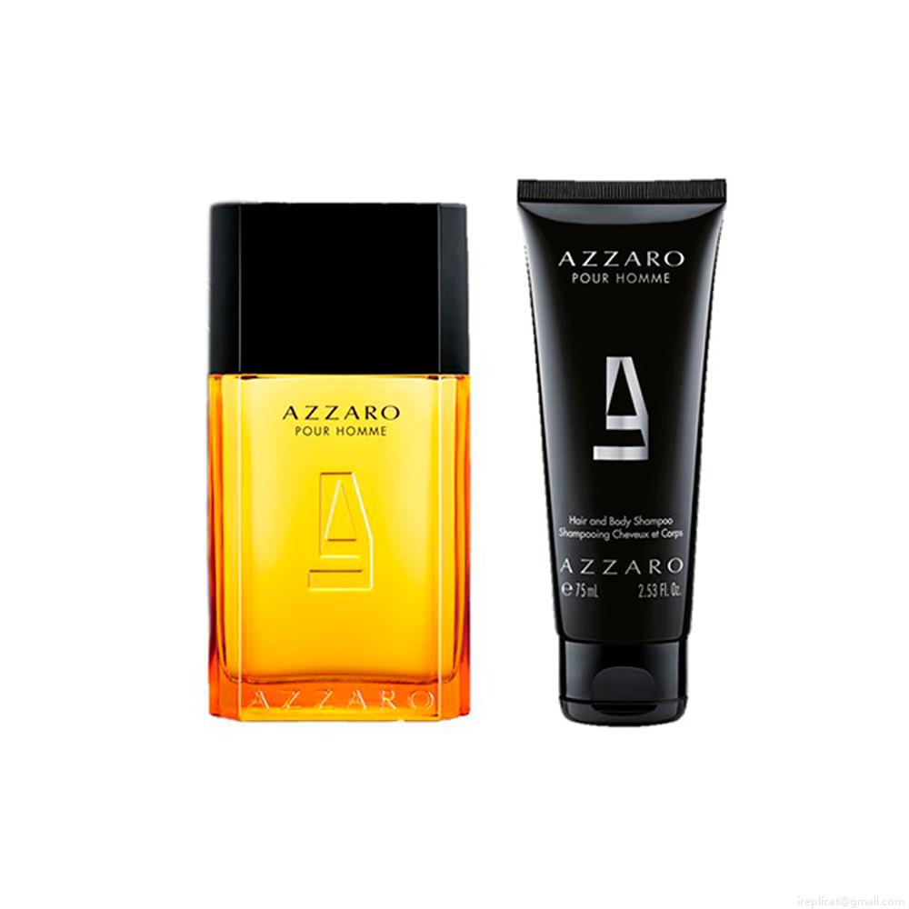 Kit Perfume Azzaro Pour Homme Masculino Eau de Toilette 100 ml + Shampoo Corporal 75 ml