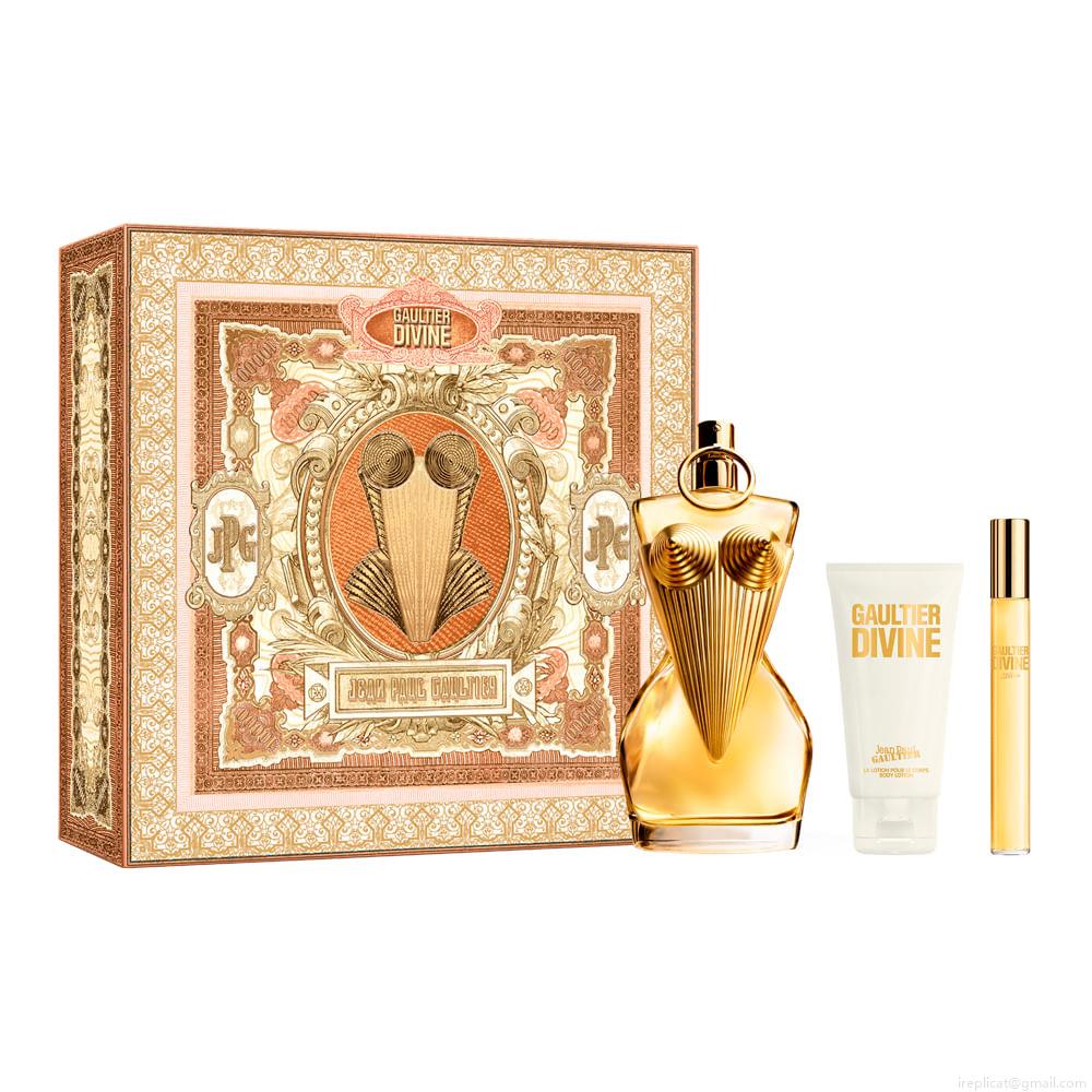 Kit Perfume Jean Paul Gaultier Divine Feminino Eau de Parfum 100 ml + Loção Corporal 75 ml + Miniatura 10 ml