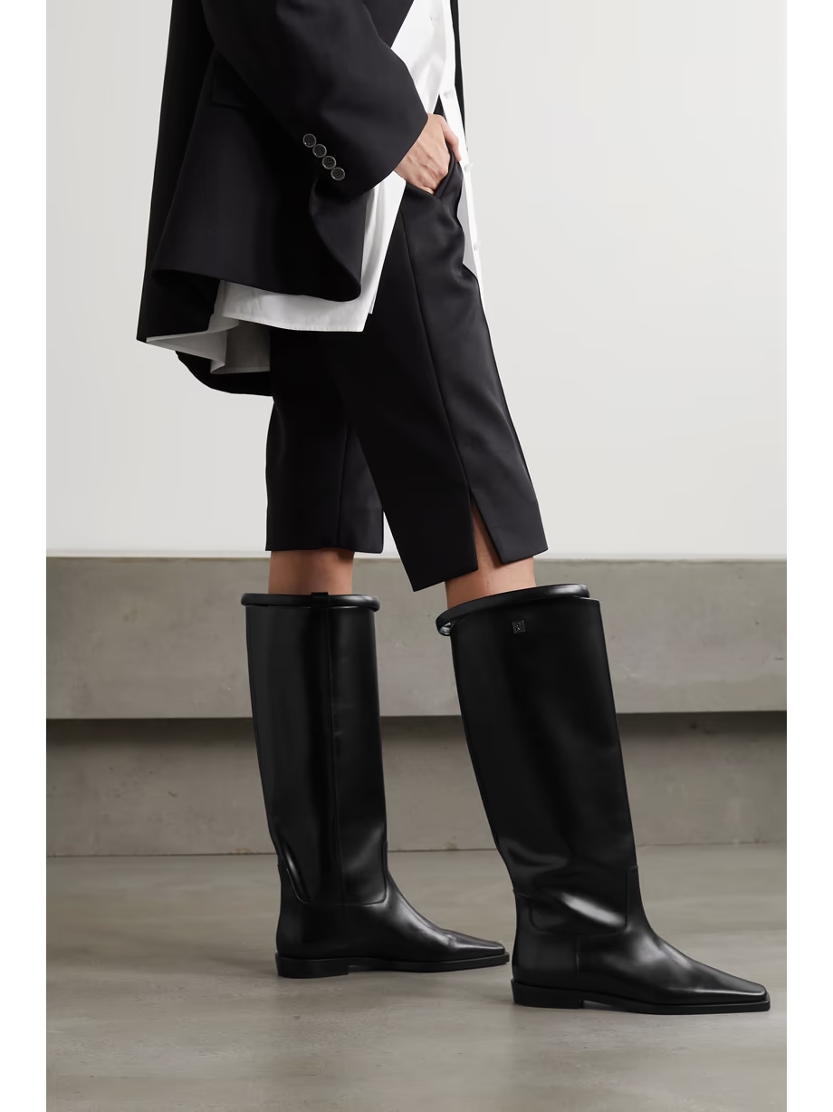 + NET SUSTAIN The Riding leather knee boots