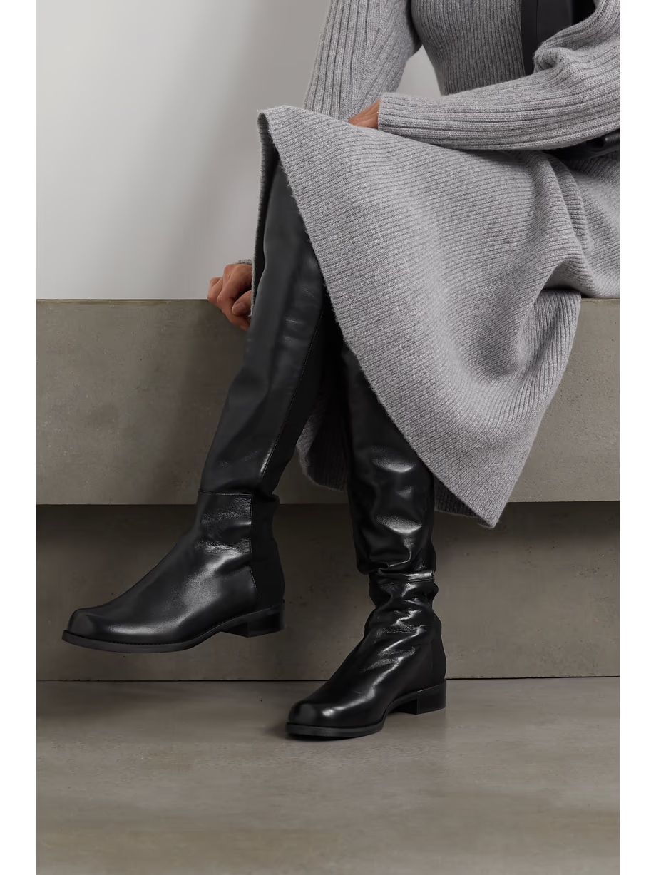 5050 Lift leather and stretch over-the-knee boots