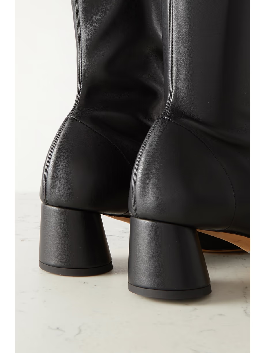 Glove leather over-the-knee boots