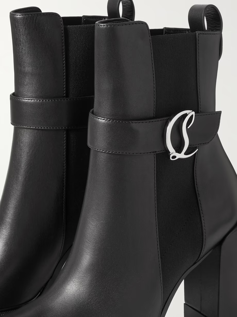 CL 100 logo-embellished leather Chelsea boots