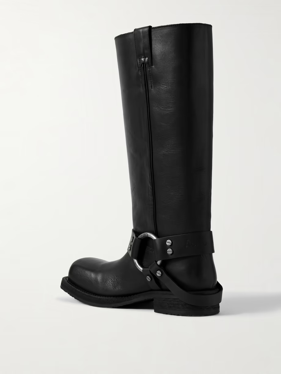 + NET SUSTAIN embellished leather knee boots