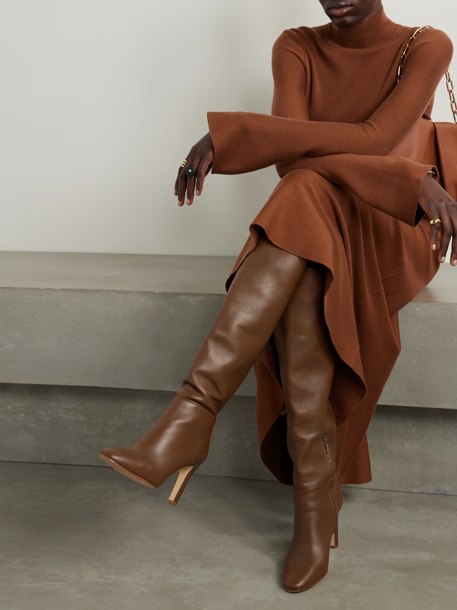 Linda leather over-the-knee boots