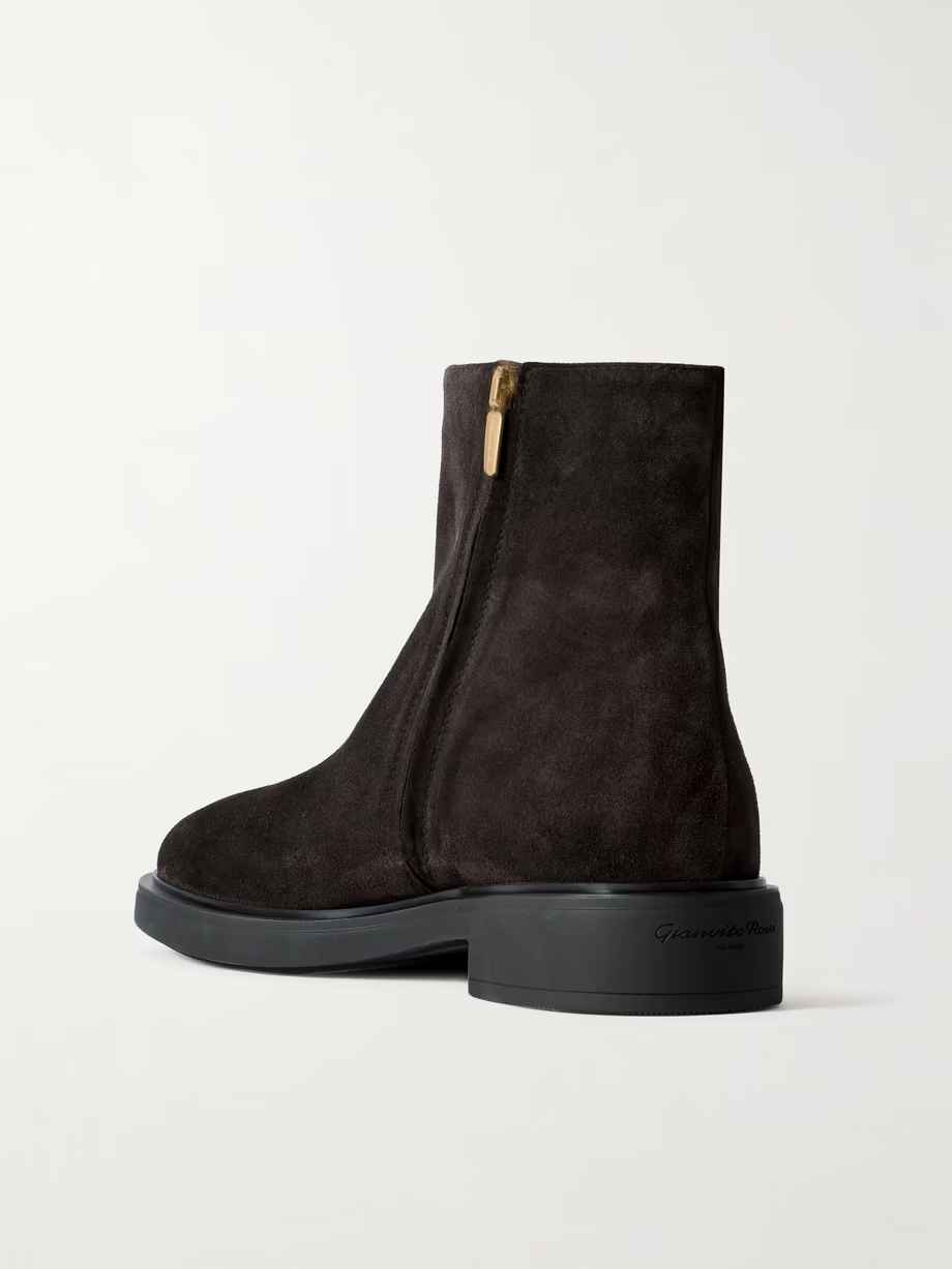 Lexington 20 leather-trimmed suede ankle boots