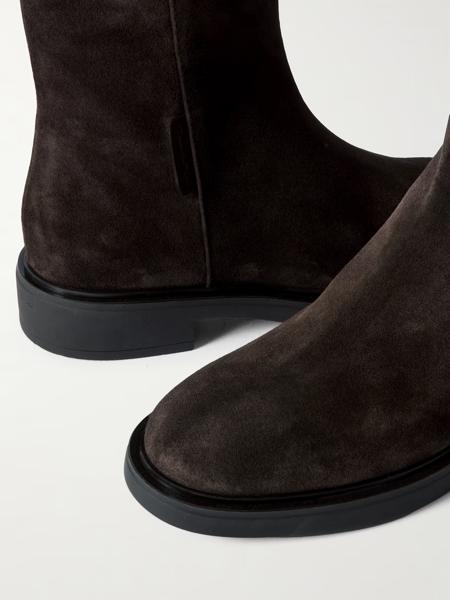 Lexington 20 leather-trimmed suede ankle boots