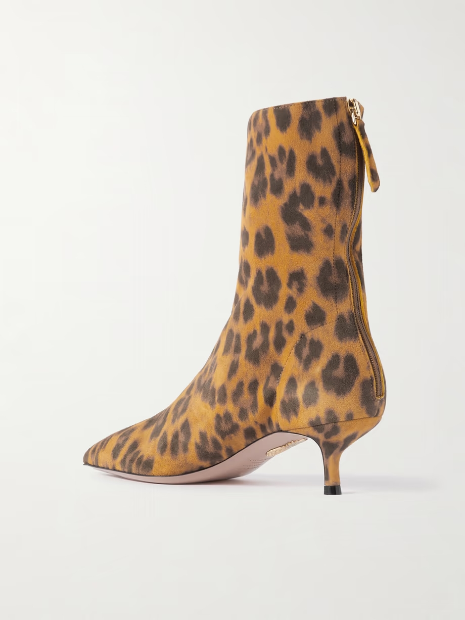 Montmartre 50 leopard-print suede ankle boots