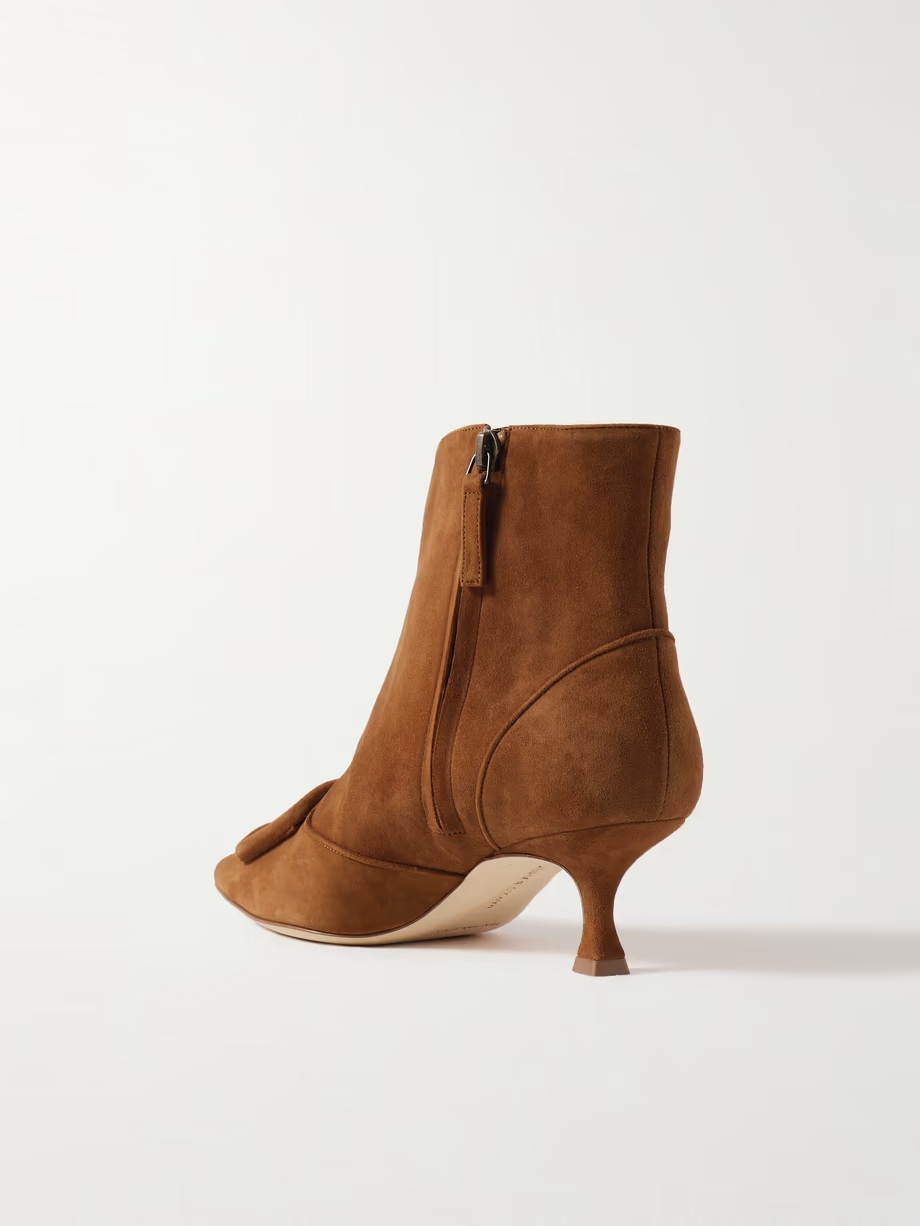 Baylow 50 buckled suede ankle boots