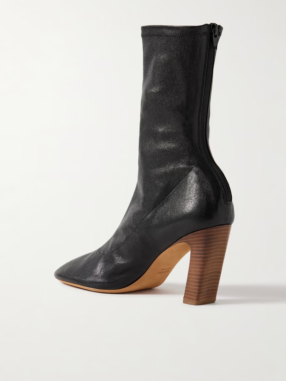 Leather ankle boots