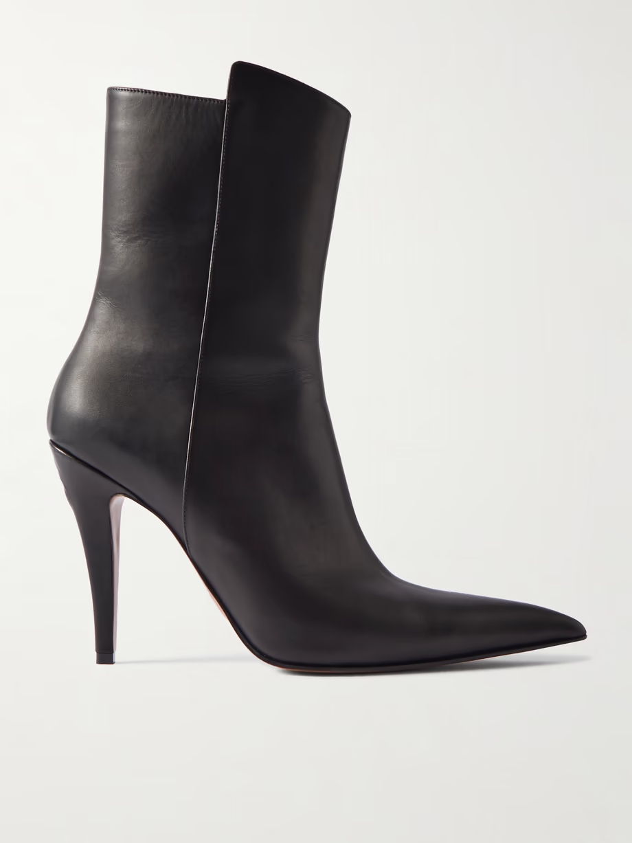 Leather ankle boots