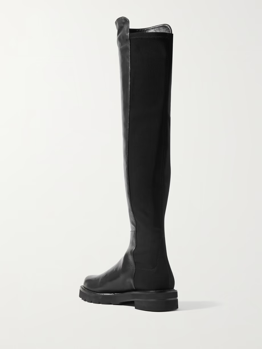 5050 Lift leather and stretch over-the-knee boots